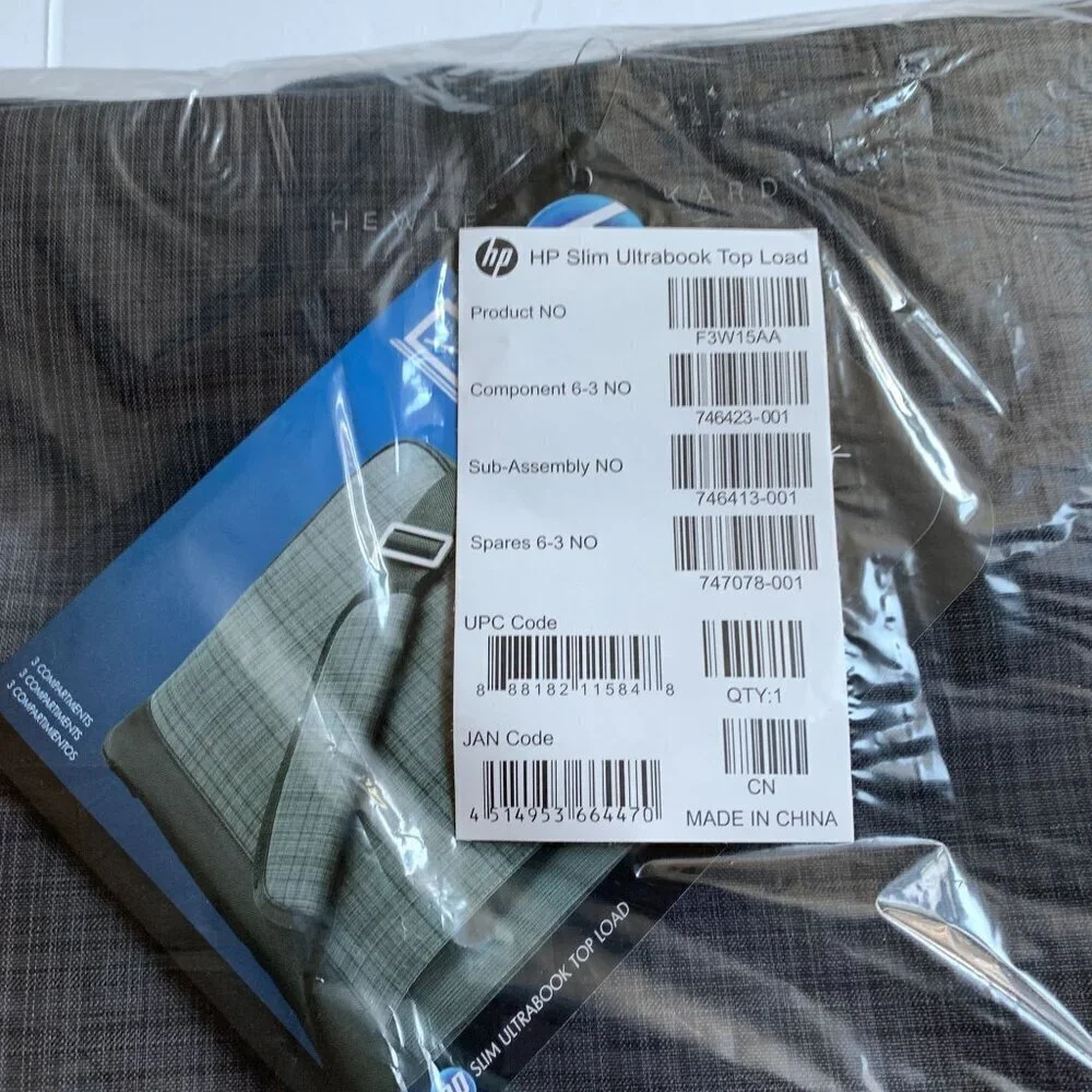 HP Slim Ultrabook Top Load Laptop Bag NEW F3W15AA
